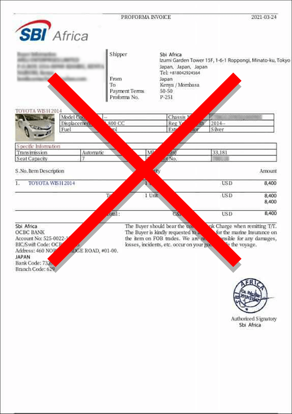 FAKE INVOICE